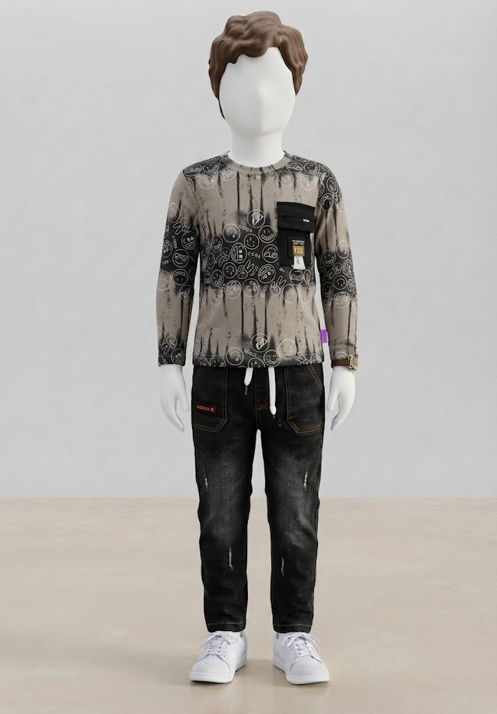 LG Urban Graffiti Long Sleeve & Denim Set