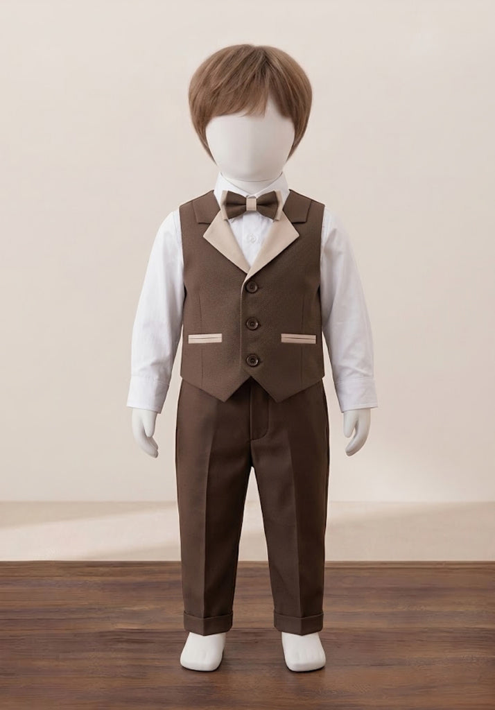 Kid’s Dapper Waistcoat & Bow Tie Suit