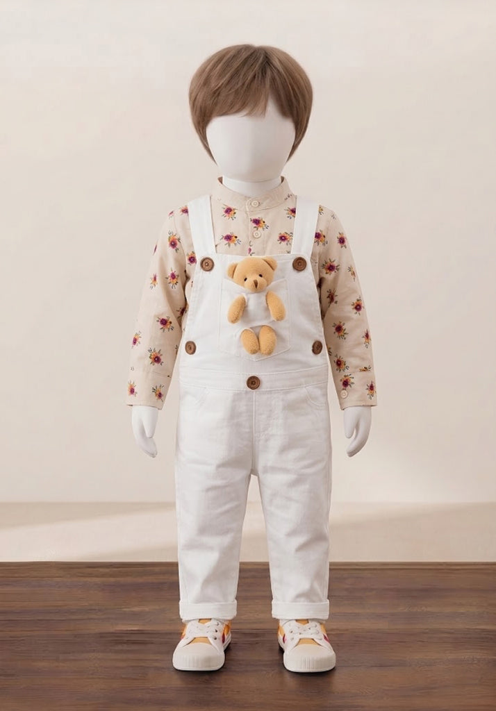 Kid’s Garden Bear Dungaree Ensemble