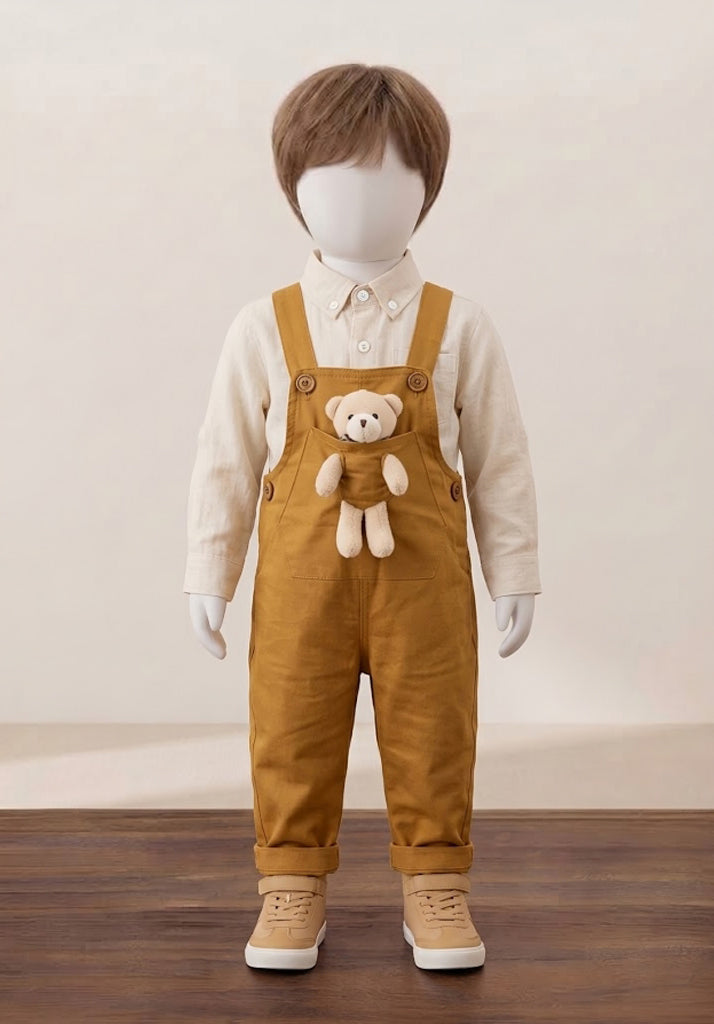 Kid’s Honey Bear Pocket Overall Set