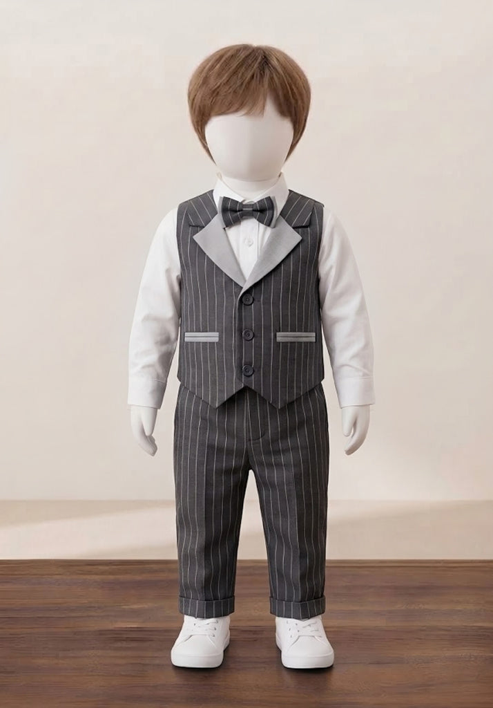 Kid’s Distinguished Pinstripe Formal Suit