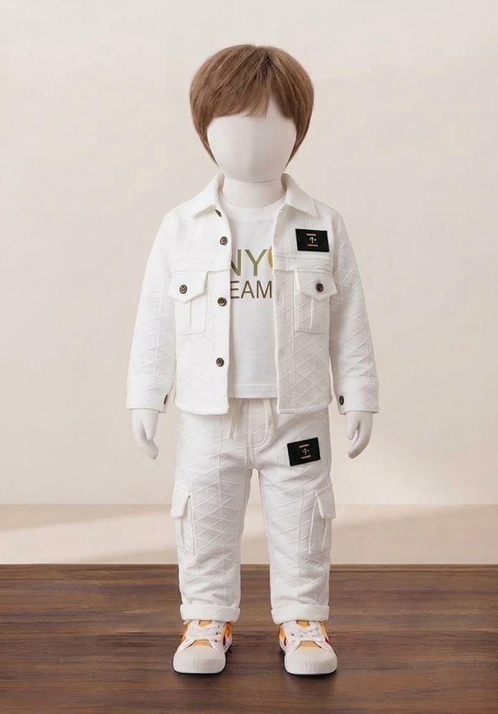 Kid’s Diamond-Quilted Cargo Co-ord