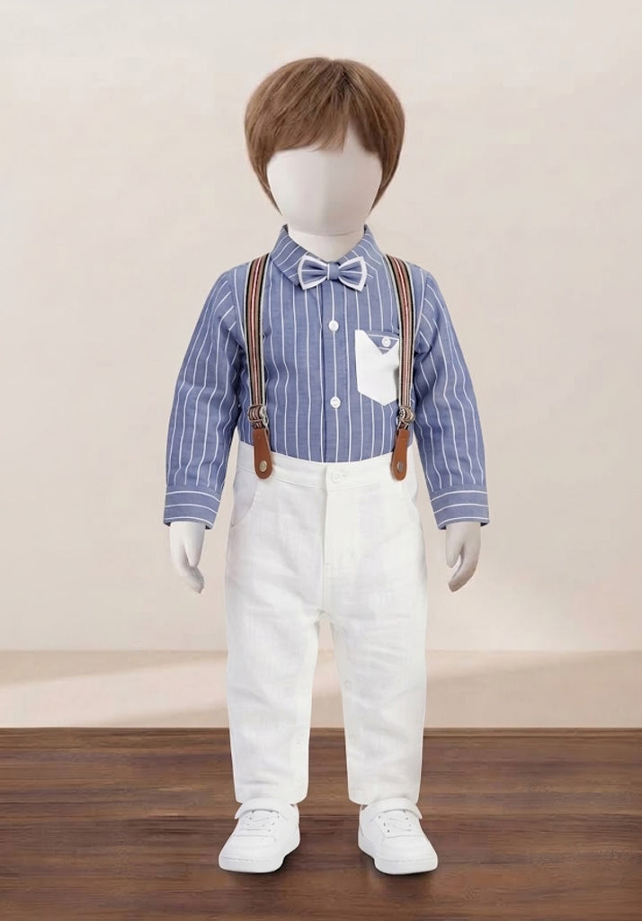Kid’s Smart Stripe Bow Tie Ensemble