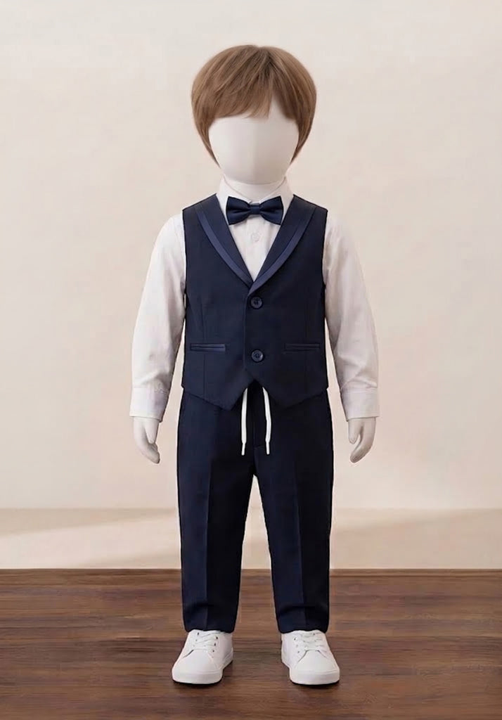 Kid’s Regal Waistcoat & Bow Tie Ensemble