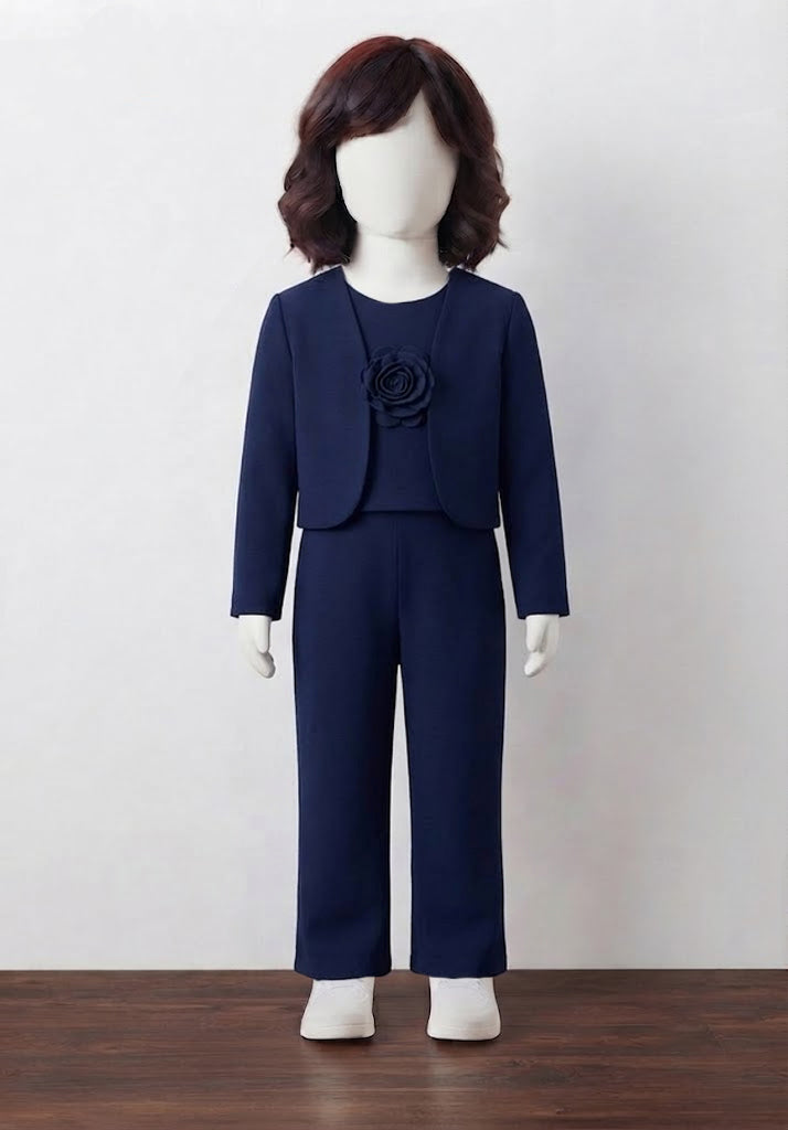 Girl’s Elegant 3-Piece Blazer Co-ord Set