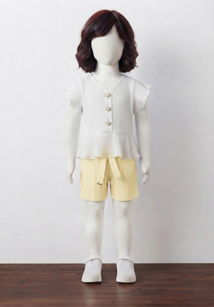 Button Front Frill 2 Piece Set