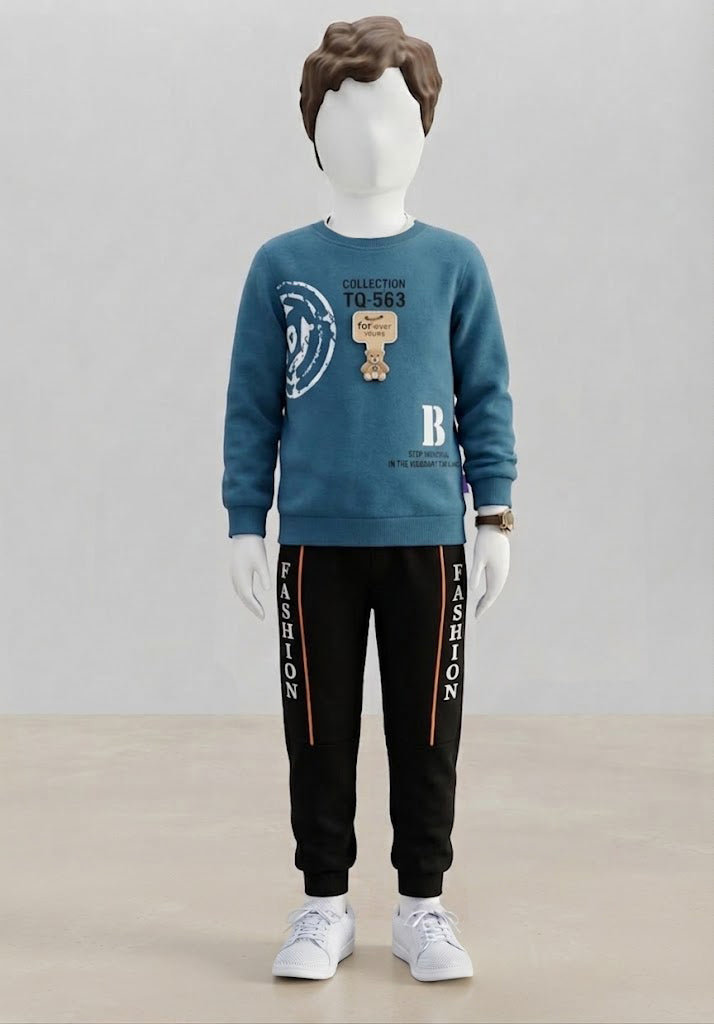 Classic Sporty Sweatshirt Set
