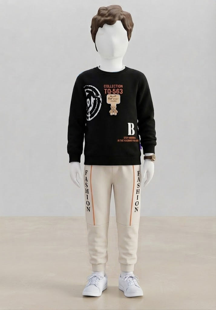 Classic Sporty Sweatshirt Set